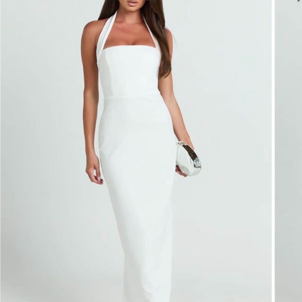 Showpo Salome Midi Halter Neck Dress